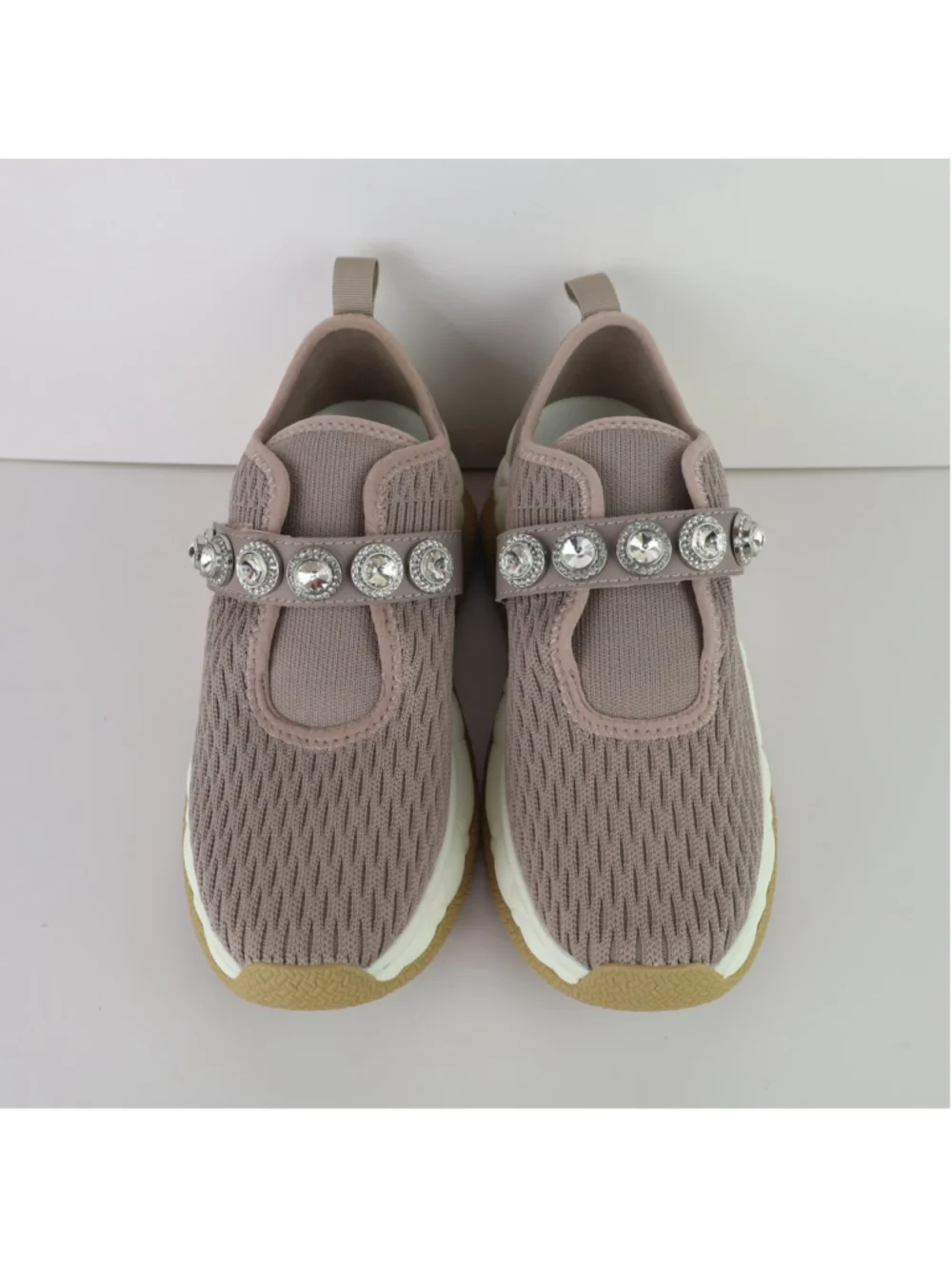 Kurt Geiger London Womens Knit Jewel Sneakers Women - Blush Pink